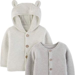 Simple Joys by Carter's Unisex Babies' Knit Cardigan Sweaters, Pack of 2